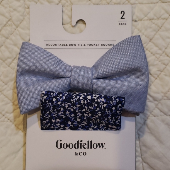 Goodfellow & Co Other - Goodfellow adjustable bow tie and pocket square